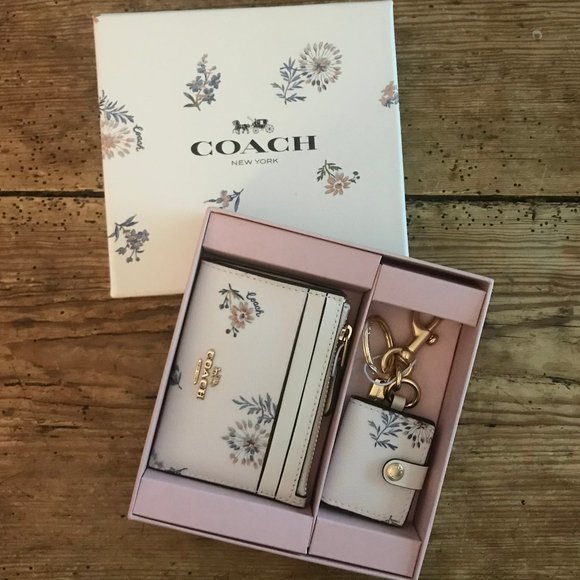 Coach Handbags - COACH Flower Mini Skinny ID Case & Charm